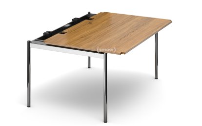 USM Haller Tisch Advanced, 150 x 100 cm, 07-Eiche lackiert natur, Klappe rechts