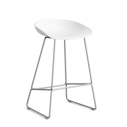 About A Stool AAS 38 Barhocker, Küchenvariante: Sitzhöhe 64 cm, Edelstahl, White 2.0