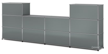 USM Haller Theke Typ 3, Mittelgrau RAL 7005, 35 cm