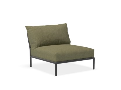 Level 2 Lounge Sessel, Dark grey, Leaf