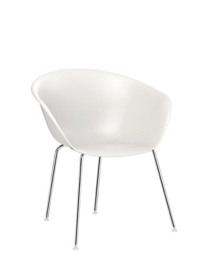 Duna 02 Tube, Chrom, Weiß