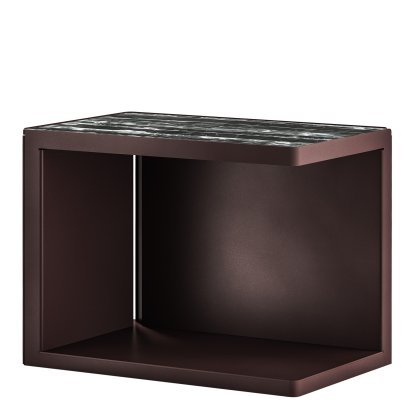 Ambito Couchtisch, Amaranth, Mamor portoro silber