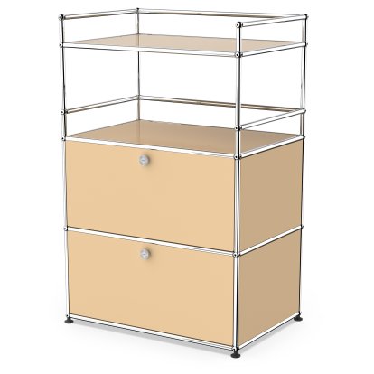 USM Haller Bar Highboard, USM beige, Mit 2 Klappen