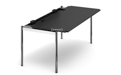 USM Haller Tisch Advanced, 175 x 75 cm, 06-Eiche lackiert schwarz, Ohne Klappe