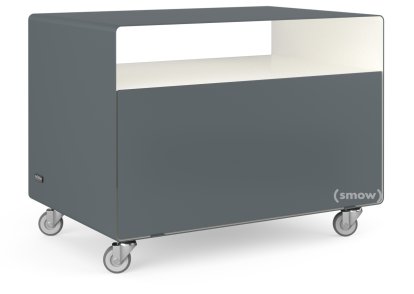 Rollwagen R 107, Zweifarbig, Basaltgrau (RAL 7012) -  Reinweiß (RAL 9010), Industrierollen