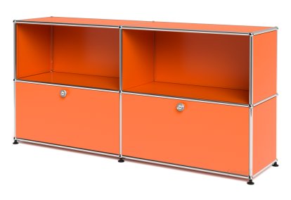USM Haller Sideboard L mit 2 Klappen, Reinorange RAL 2004