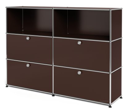 USM Haller Highboard L mit 4 Klappen, USM braun