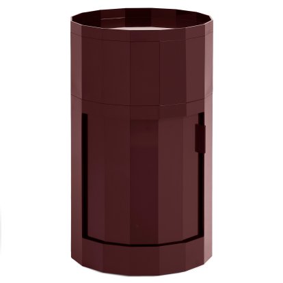 Facet Container, H 66 x Ø 38 cm, Burgundy