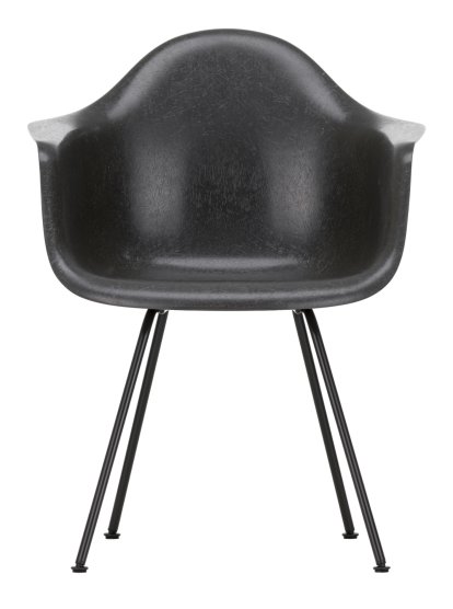 Eames Fiberglass Armchair DAX, Eames elephant hide grey, Basic dark