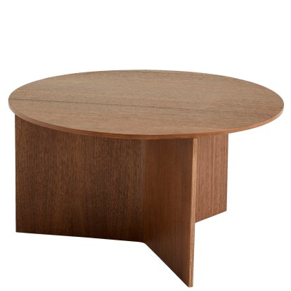Slit Beistelltisch Holz, H 35,5 x Ø 65 cm, Walnut lacquered