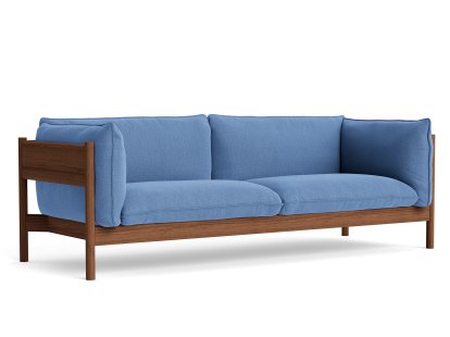 Arbour Sofa, Re-wool 758 - blau/natur, Nussbaum geölt und gewachst