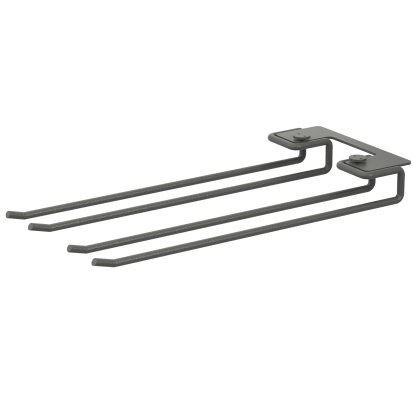 String System Glasaufhängungen (2er Set), B 13,5 x H 3 x T 30 cm, Dunkelgrau