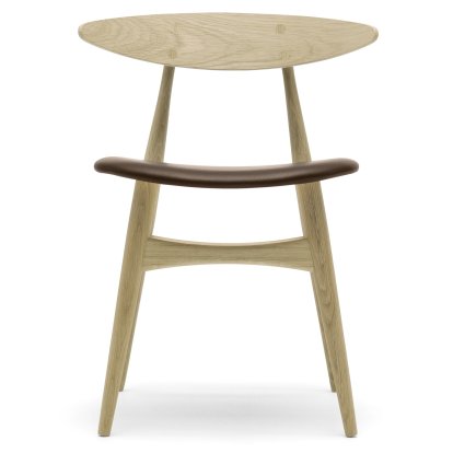 CH33P Stuhl, Eiche geölt, Leder braun