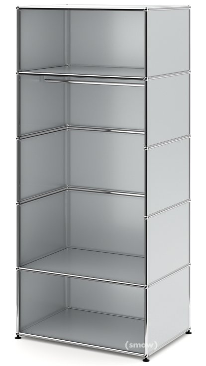 USM Haller Garderobe M mit Kleiderstange Typ 2, USM mattsilber