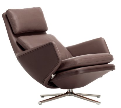 Grand Relax Loungesessel, Ohne Ottoman, Leder Premium F, kastanie, Poliert, 41,5 cm