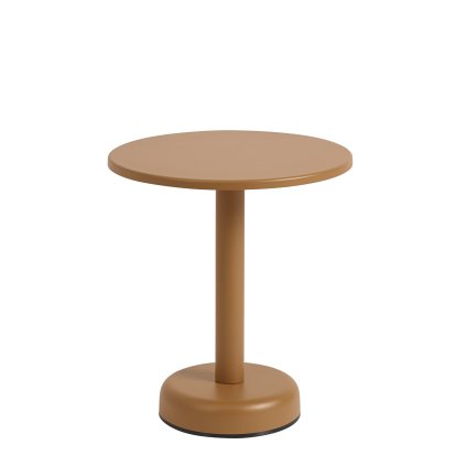 Linear Steel Couchtisch, Ø 42 x H 47 cm, Burnt Orange