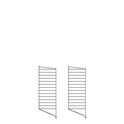 String System Bodenleiter, 2er Set, 85 x 30 cm, Schwarz