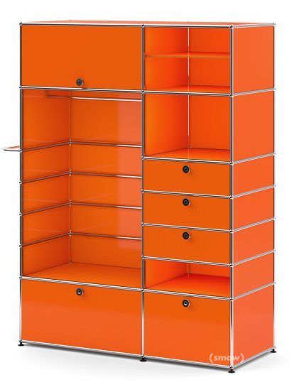 USM Haller Garderobenschrank Typ 2, Reinorange RAL 2004