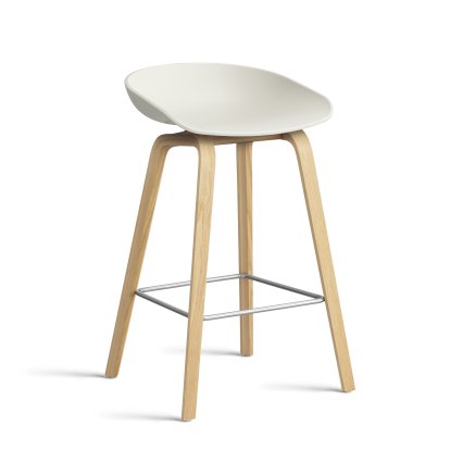 About A Stool AAS 32 Barhocker, Küchenvariante: Sitzhöhe 64 cm, Eiche lackiert, Melange cream 2.0