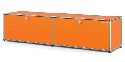 USM Haller Lowboard L mit 2 Klappen, Reinorange RAL 2004