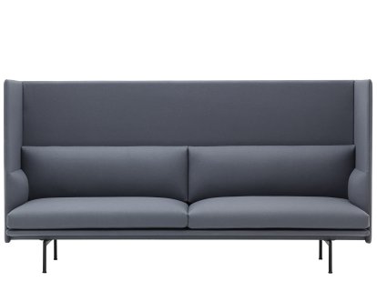 Outline Highback Sofa, Dreisitzer, Divina 154 - Slate blue