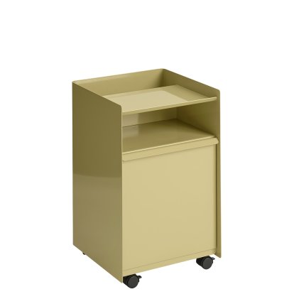 Folded Rollcontainer, H 61,5 cm, Dark beige green, Geschlossen