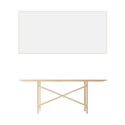 Egon Tisch, 190 cm, Melaminharz weiß