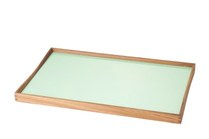 Turning Tray Tablett, L (38 x 51 cm), Schwarz/Grün