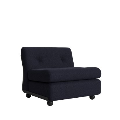Amanta 1-Sitzer Sofa, Anthracite / Turf blue red mélange