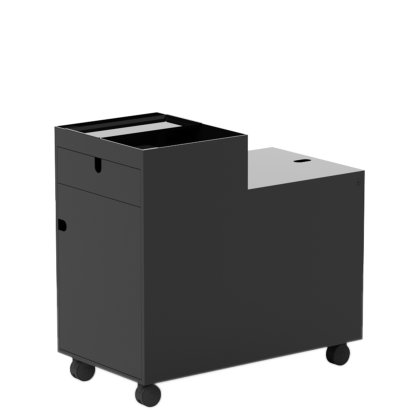 Next Rollcontainer, H 57 cm, Schwarz, Mit Tür