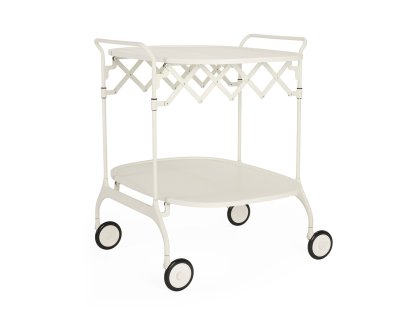 Gastone Servierwagen, weiß, Farbgleich matt lackiert