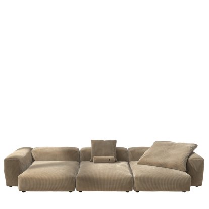 Vetsak Sofa Set 5, Cord velours - Sand, Mit Kissen