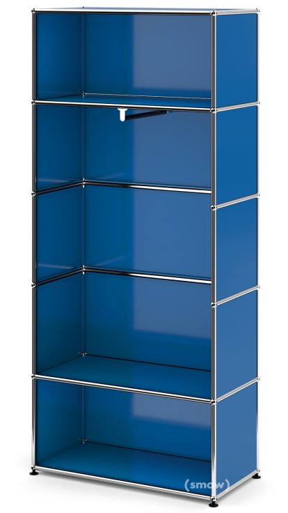 USM Haller Garderobe M mit Kleiderstange Typ 1, Enzianblau RAL 5010