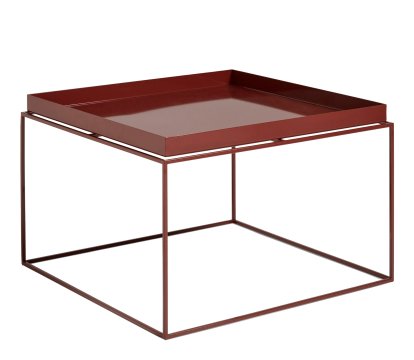 Tray Beistelltisch, H 35/39 x B 60 x T 60 cm, Chocolate - High gloss