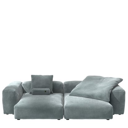 Vetsak Sofa Set 2, XL, Cord velours - Mint, Mit Kissen