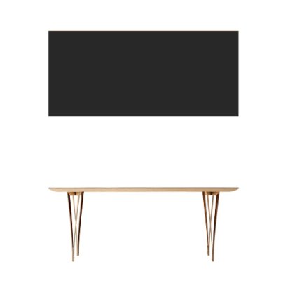 Spanoto Tisch Schwarz, 190 cm