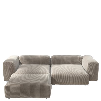 Vetsak Sofa Set 3, Cord velours - Platinum, Ohne Kissen