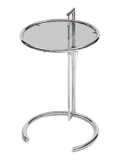 Adjustable Table E 1027, Parsolglas grau
