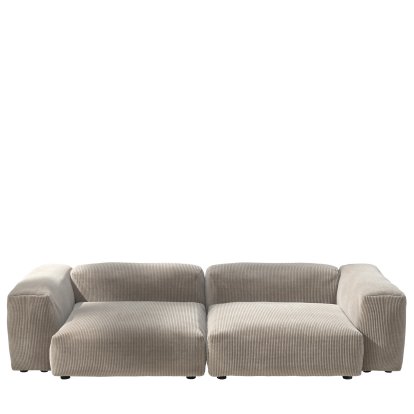 Vetsak Sofa Set 2, L, Cord velours - Platinum, Ohne Kissen