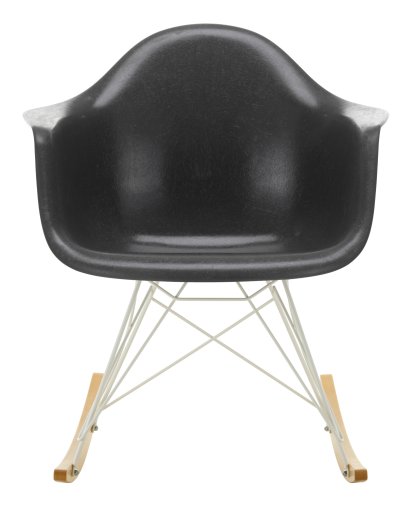 Eames Fiberglass Armchair RAR, Eames elephant hide grey, Weiß, Ahorn gelblich