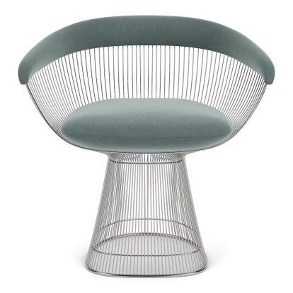 Platner Armlehnsessel, Knoll Velvet, Swan