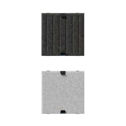 USM Soft Panel Duo für USM Haller Regale, 35 cm x 35 cm, Dunkelgrau / Grau