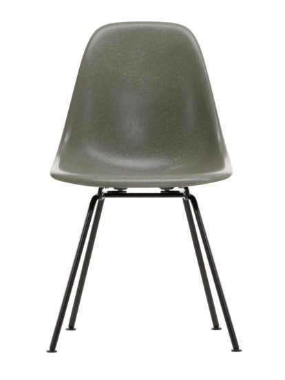 Eames Fiberglass Chair DSX, Eames raw umber, Pulverbeschichtet basic dark glatt