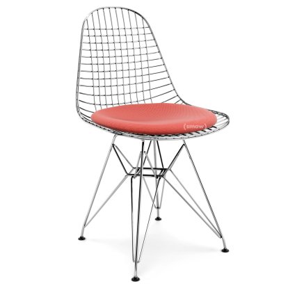 Kissen für Wire Chair (DKR/DKW/DKX/DKL/LKR), Sitzkissen, Hopsak, Poppy red / elfenbein