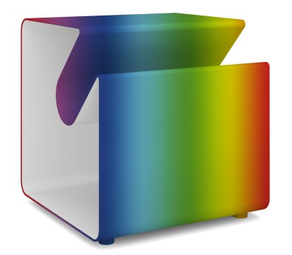 V44 Beistelltisch, Wunschfarbe (RAL Metallic), Gleiter