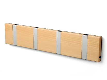 Knax, 4 Haken, Aluminium, Buche klarlackiert