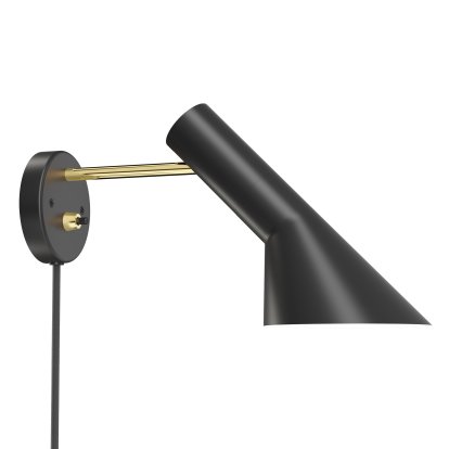 AJ Wandleuchte, Schwarz/Messing