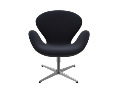 Swan Chair, Sonderhöhe 48 cm, Divina, Divina 191 - Black