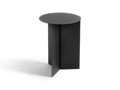 Slit Beistelltisch, Steel, H 47 x Ø 35 cm, Black powder coated