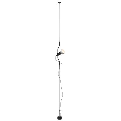 Parentesi Dimmer Steh- und Deckenleuchte, Schwarz, mit LED Reflektorbirne 12W / 1180lm